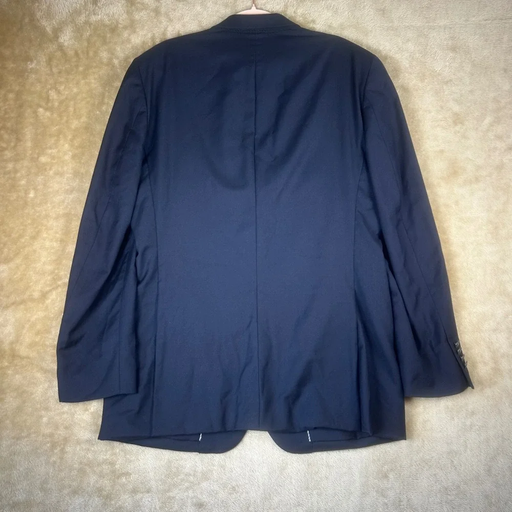 Jos A Bank 42 X-Long Wool Traveler‎ Utility Blazer Navy Blue Tailored Fit